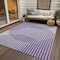 Homeroots 3' X 5' Purple Gray And Ivory Geometric Washable Indoor Outdoor Area Rug 597655 - alternate 8