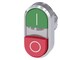 Siemens Illuminated twin pushbutton, 22 mm, round, metal, shiny, green: 3SU1051-3BB42-0AK0-ZY19 - alternate 1
