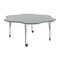 Flash Furniture Commercial Adjustable Height Flower Activity Table with Locking Casters-Gray XU-A60-FLR-GRY-T-P-CAS-GG - alternate 1