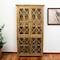 Homeroots 47in Natural Solid Wood Carved Geometric Accent Cabinet With Four Doors 489027 - alternate 6