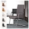 Leisuremod Aleen Office Chair in Upholstered Leather and Iron Frame, Grey AGO19GRL - alternate 6