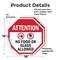 Signmission Attention No Food or Glass Allowed, 18 inch X 18 inch, Vinyl Decal, 2PK OC-D-2PACK-18-19 - alternate 2