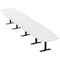 Skutchi Designs Arc Boat Conference Table With Power, 48 in W, 216 in L HAR-ABOT-48X216-T.BK-WA7976-NA - alternate 1