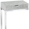 Homeroots 10.25" X 15.75" X 24.5" Grey Finish And Laminated Metal Accent Table 333170 - alternate 4
