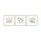 Homeroots Set Of Three Green Modern Garden Gold Framed Wall Art, 3PK 715179 - alternate 1