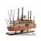 Homeroots 17" Wood Brown Solid Wood Hand Painted King of Mississippi Model Boat 401940 - alternate 6