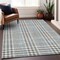 Homeroots 8' X 10' Gray Blue And Beige Plaid Washable Indoor Outdoor Area Rug 601485 - alternate 5