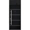 Vdomdoors Steel Door Deux 6083 Black Enamel Transom Window Sidelite Stainless Inserts Entry Door Painted W36x DEUX6083EXD-BLK-W36 x H80+16-RH-I - alternate 1
