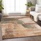 Homeroots 8' X 10' Terra Cotta Gray And Brown Abstract Washable Indoor Outdoor Area Rug 602990 - alternate 6