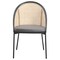 Leisuremod Urbane Collection Modern Dining Chair With Wicker back in Charcoal UC21WCH - alternate 4