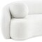 Homeroots 85" White Sherpa Curved Sofa And Toss Pillow With Legs 543966 - alternate 8