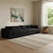 Homeroots 162" Black Corduroy Compression Foam Sofa 719544 - alternate 2