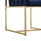 Homeroots Set of Two Tufted Navy Blue And Gold Upholstered Velvet Dining Side Chairs 545050 - alternate 7