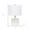Homeroots 19" Off White Novelty Table Lamp With White Drum Shade 643472 - alternate 1