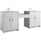 James Martin Vanities Bellshire 84" Dual Vanity Set with 24" Make-Up Counter, Bright White w/3 cm Siberian Silestone Top 660-VMC84-BW-3SFR - alternate 3