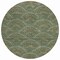 Homeroots 8' Olive Green Fern Green And Silver Round Geometric Washable Indoor Outdoor Area Rug 615214 - alternate 1
