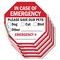 Signmission In Case of Emergency Please Save Ou, 4 inch X 4 inch, Vinyl Decal, 5PK OC-D-5PACK-4-90 - alternate 1