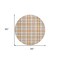 Homeroots 8' Peach And Beige Round Plaid Washable Indoor Outdoor Area Rug 601346 - alternate 6