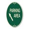 Signmission Parking Area Up Left Arrow Symbol, 12 Inch X 18 Inch Architectural Oval, Heavy Gauge Aluminum A-OV-G-1218-24614 - alternate 1