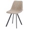 Leisuremod Markley Modern Leather Dining Chair With Metal Legs in Taupe MC18TP - alternate 6