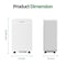Edendirect 42 pt. 4,000 sq. ft. Dehumidifier in. White with Drain Hose, 1.4 Gal Large Bucket, Child Lock,  ZR-AP20-801EE - alternate 6