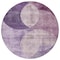Homeroots 8' Purple And Lavender Round Geometric Washable Indoor Outdoor Area Rug 604925 - alternate 5