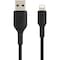 Belkin BRAIDED LIGHTNING TO USBA CABLE, 1M BLK CAA002BT1MBK - alternate 5