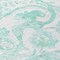 Homeroots 8' Turquoise And Ivory Round Paisley Washable Indoor Outdoor Area Rug 588668 - alternate 4