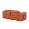 Homeroots 73in Orange and Black Italian Leather Power Reclining Loveseat 720485 - alternate 6