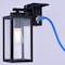 Vaxcel Lombard 1 Light Dusk to Dawn Black Outdoor Wall Lantern, Integrated GFCI Outlet T0786 - alternate 5