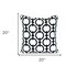 Homeroots 20" Black and White Geometric Cotton Throw Pillow 529274 - alternate 6