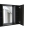 Homeroots 24" Black Wood Floating Single Door Bathroom Vanity And Medicine Cabinet With Mirror 543579 - alternate 3