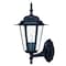Homeroots Matte Black Glass Lantern Wall Light 398617 - alternate 1