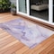 Homeroots 2' X 3' Gray and Purple Abstract Washable Non Skid Indoor Outdoor Area Rug 559406 - alternate 1