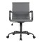 Leisuremod Harris Faux Leather Office Chair - Mid-Back Ergonomic Swivel Desk Chair, Iron Base HOBL19GRL - alternate 3