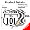 Signmission California Route Marker Shield Sign Us 1, 6 inch X 6 inch, Vinyl Decal, 5PK SHI-D-5PACK-6-370 - alternate 5