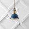 Jonathan Y Homer 10" 1-Light Modern Industrial Metal LED Dome Pendant, Navy/Brass Gold JYL9535G - alternate 7