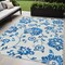 Homeroots 5' X 8' White And Denim Blue Floral Washable Indoor Outdoor Area Rug 589513 - alternate 1