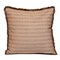 Homeroots 24" Brown and White Striped Cotton Throw Pillow With Fringe 529298 - alternate 4