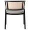 Leisuremod Ervilla Dining Chair with Stainless Steel Legs Velvet Seat and Wicker Back, Grey, 4PK EC20GR4 - alternate 5