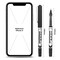Deli THINK Rollerball Pen 0.7mm, Black Ink, Capped, 1100m, 12PK EQ20520 - alternate 4