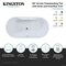 Kingston Brass 55" Acrylic Oval Double Ended Freestanding Tub with Drain, Glossy White/Polished Nickel VT7DE552823C426 - alternate 4