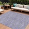 Homeroots 10' X 14' Lavender Sage And Ivory Geometric Washable Indoor Outdoor Area Rug 615211 - alternate 1