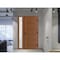 Vdomdoors Front Exterior Prehung Metal-Plastic Door, Manux 8111 Walnut, Side Sidelite Transom, Office Commerc MANUX8111EXD-WLN-W36+12xH80-LH - alternate 3