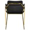 Leisuremod Axis Collection Modern Gold Dining Chair in Black, 2PK ACG22BL2 - alternate 8