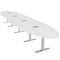 Skutchi Designs 16 Person Conference Table With Power Unit | 18' Oval Table | Harmony Series HAR-OVL-48X216-T-WA7976-ESIL - alternate 1