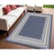 Homeroots 4' X 6' Navy Blue And Ivory Geometric Indoor Outdoor Area Rug 572616 - alternate 6