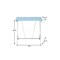 Homeroots 35" Blue Wood and Stainless Steel Computer Desk 723782 - alternate 4