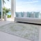 Homeroots 5' X 8' Olive Green Floral Medallion Washable Indoor Outdoor Area Rug 607909 - alternate 5