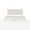 Martha Stewart Flynn Queen Size Solid Wood Platform Bed with Upholstered Base and Headboard, Wood Slat Bottom MG-0900272F-LTB-Q-WH-MS - alternate 7